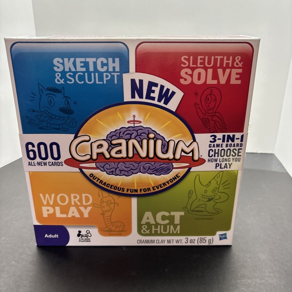 Cranium Board Game 3 In 1 Family Game Night 4 Players‎ Factory Sealed NIB
